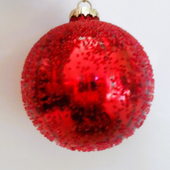 Christmas Glass Ornaments Hand Decorated Set (9 piece)- NEW - Picture 10 of 15